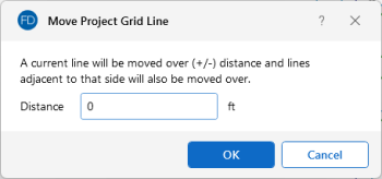 Move Project Grid Line window